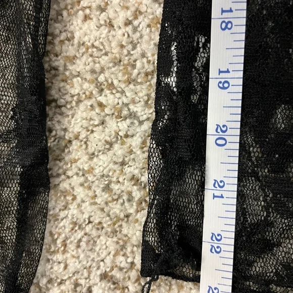 Sheer Black Lace Long Sleeve Top - Picture 3 of 4